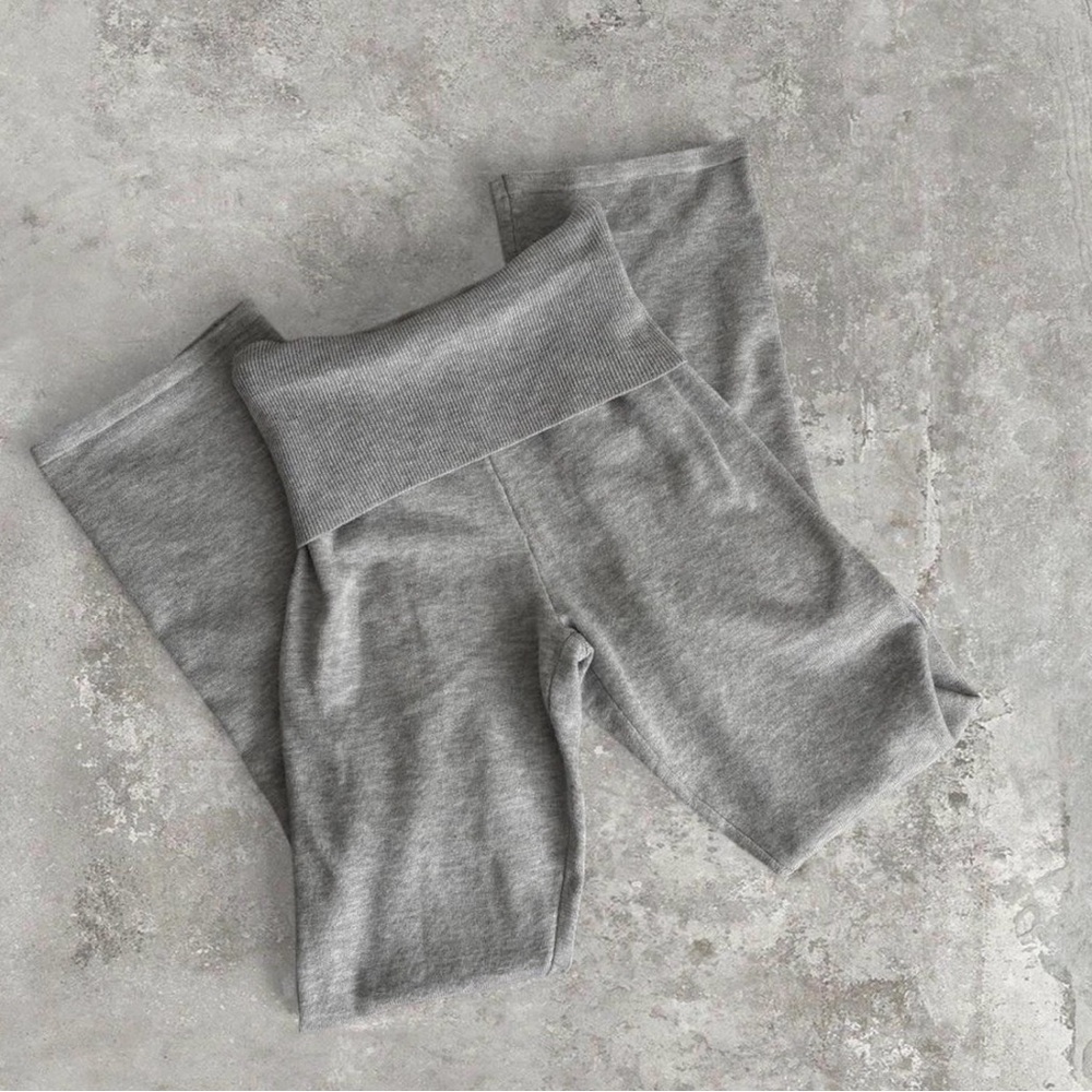 grey fold over lounge pants